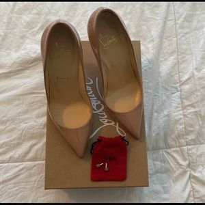 Christian Louboutin Pagalle Follies 100 Patent Nude Size 37